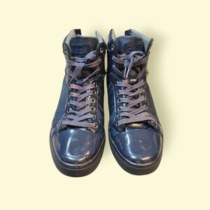 Guess men high-top sneaker Navy Blue size 9.5